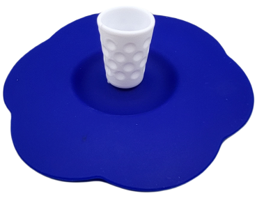 Glasdeckel Silikon schwarz