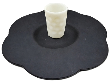 Glasdeckel Silikon schwarz