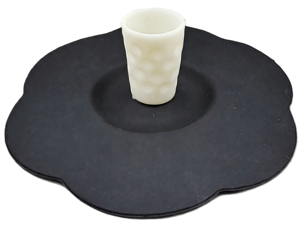 Glasdeckel Silikon schwarz